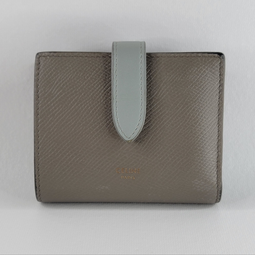 Celine Brown and Gray Leather Wallet